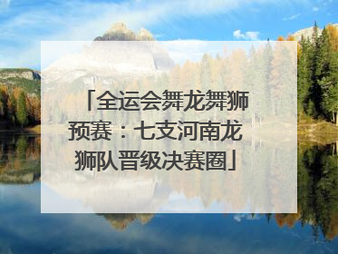 全运会舞龙舞狮预赛：七支河南龙狮队晋级决赛圈