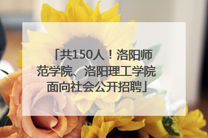 共150人！洛阳师范学院、洛阳理工学院面向社会公开招聘