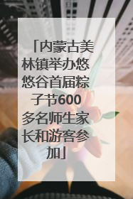 内蒙古美林镇举办悠悠谷首届粽子节600多名师生家长和游客参加