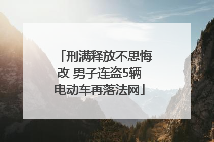 刑满释放不思悔改 男子连盗5辆电动车再落法网