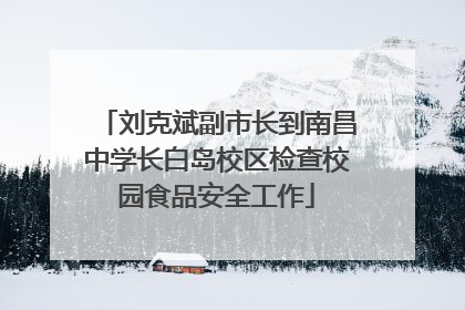 刘克斌副市长到南昌中学长白岛校区检查校园食品安全工作