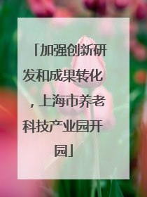 加强创新研发和成果转化，上海市养老科技产业园开园