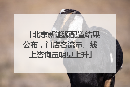 北京新能源配置结果公布，门店客流量、线上咨询量明显上升