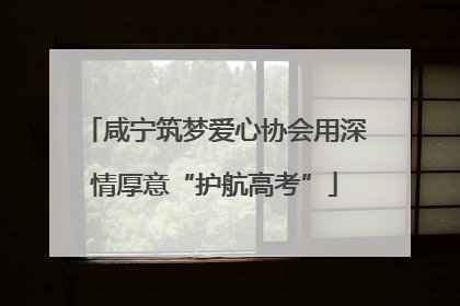 咸宁筑梦爱心协会用深情厚意“护航高考”