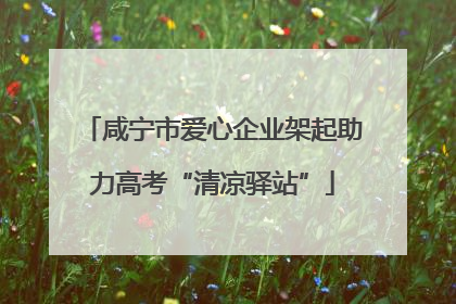 咸宁市爱心企业架起助力高考“清凉驿站”
