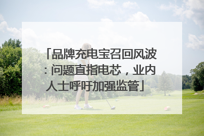 品牌充电宝召回风波：问题直指电芯，业内人士呼吁加强监管