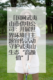 国网武夷山市供电公司：开展世界环境日主题宣传活动守护武夷山生态“高颜值”
