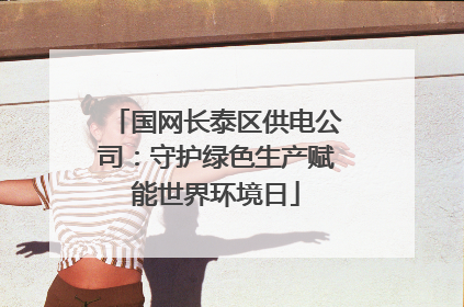 国网长泰区供电公司：守护绿色生产赋能世界环境日