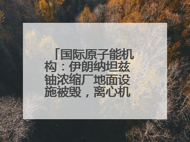 国际原子能机构：伊朗纳坦兹铀浓缩厂地面设施被毁，离心机可能已受损