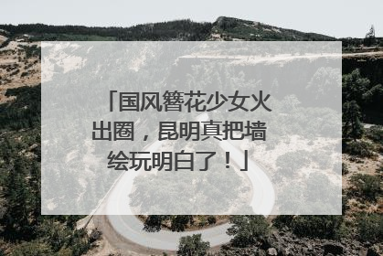 国风簪花少女火出圈，昆明真把墙绘玩明白了！