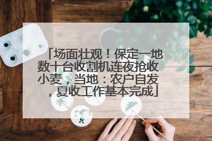 场面壮观！保定一地数十台收割机连夜抢收小麦，当地：农户自发，夏收工作基本完成