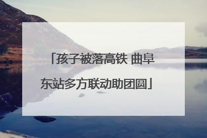 孩子被落高铁 曲阜东站多方联动助团圆