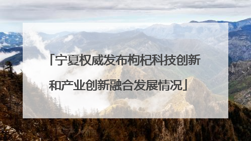 宁夏权威发布枸杞科技创新和产业创新融合发展情况