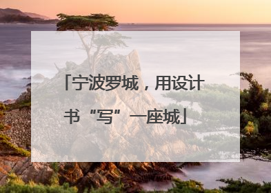 宁波罗城，用设计书“写”一座城