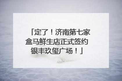定了！济南第七家盒马鲜生店正式签约银丰玖玺广场！