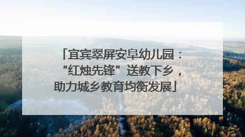 宜宾翠屏安阜幼儿园：“红烛先锋”送教下乡，助力城乡教育均衡发展