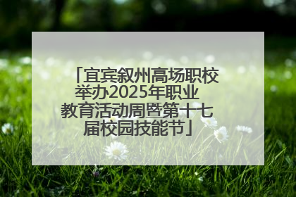 宜宾叙州高场职校举办2025年职业教育活动周暨第十七届校园技能节