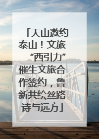天山邀约泰山！文旅“西引力”催生文旅合作签约，鲁新共绘丝路诗与远方