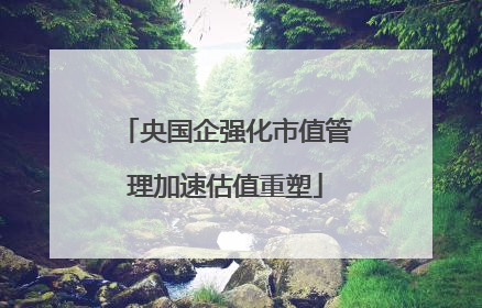 央国企强化市值管理加速估值重塑