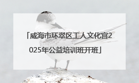 威海市环翠区工人文化宫2025年公益培训班开班