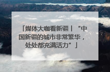 媒体大咖看新疆丨“中国新疆的城市非常繁华，处处都充满活力”