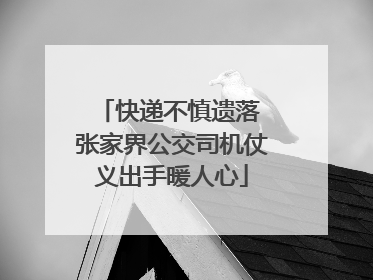 快递不慎遗落 张家界公交司机仗义出手暖人心