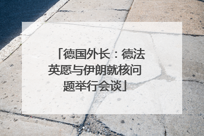 德国外长：德法英愿与伊朗就核问题举行会谈