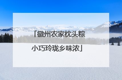 徽州农家枕头粽 小巧玲珑乡味浓