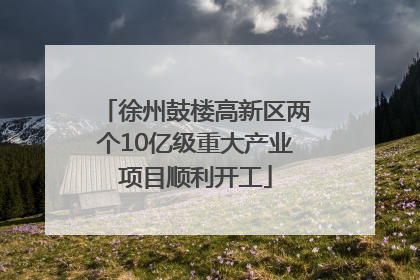 徐州鼓楼高新区两个10亿级重大产业项目顺利开工
