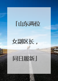 山东两位女副区长，同日履新
