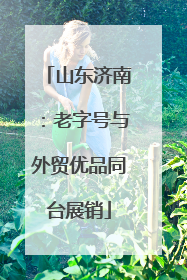 山东济南：老字号与外贸优品同台展销