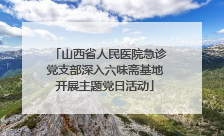 山西省人民医院急诊党支部深入六味斋基地开展主题党日活动