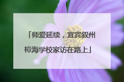 师爱延续，宜宾叙州樟海学校家访在路上