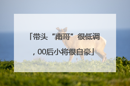 带头“南哥”很低调，00后小将很自豪