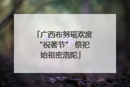 广西布努瑶欢度“祝著节” 祭祀始祖密洛陀