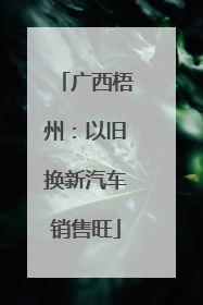 广西梧州：以旧换新汽车销售旺