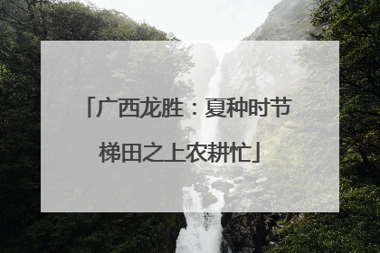 广西龙胜：夏种时节 梯田之上农耕忙