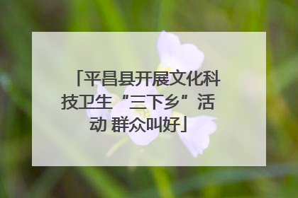 平昌县开展文化科技卫生“三下乡”活动 群众叫好
