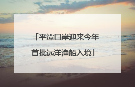 平潭口岸迎来今年首批远洋渔船入境