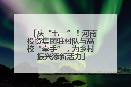 庆“七一”！河南投资集团驻村队与高校“牵手”，为乡村振兴添新活力