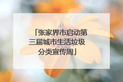 张家界市启动第三届城市生活垃圾分类宣传周