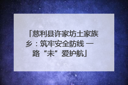 慈利县许家坊土家族乡：筑牢安全防线 一路“未”爱护航