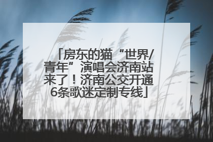 房东的猫“世界/青年”演唱会济南站来了！济南公交开通6条歌迷定制专线
