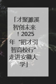 才聚濉溪 智创未来！2025年“招才引智高校行”走进安徽大学