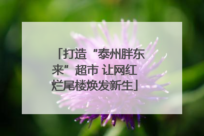 打造“泰州胖东来”超市 让网红烂尾楼焕发新生