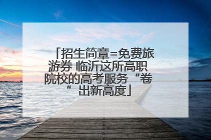 招生简章=免费旅游券 临沂这所高职院校的高考服务“卷”出新高度