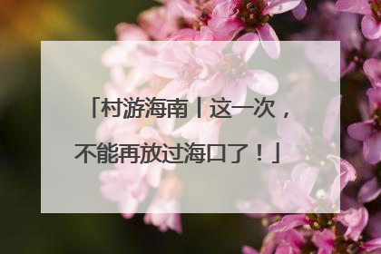 村游海南丨这一次，不能再放过海口了！