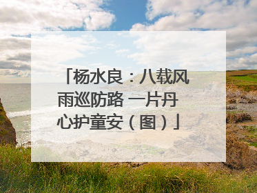 杨水良：八载风雨巡防路 一片丹心护童安（图）