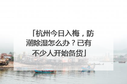 杭州今日入梅，防潮除湿怎么办？已有不少人开始备货
