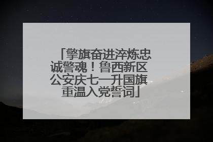 擎旗奋进淬炼忠诚警魂！鲁西新区公安庆七一升国旗 重温入党誓词